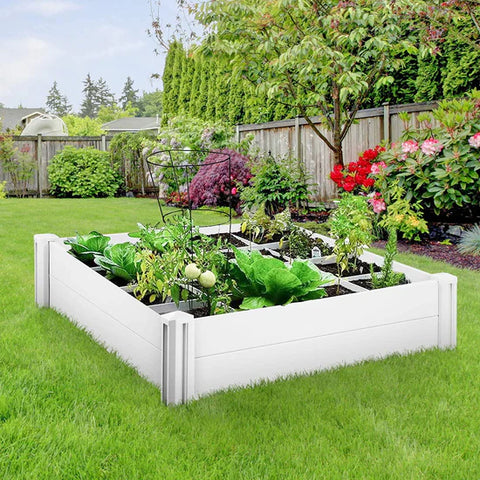 Longjie Void Free Filled with earth White Modern Easy to Assemble Outdoor PVC Flower Bed Used in Garden